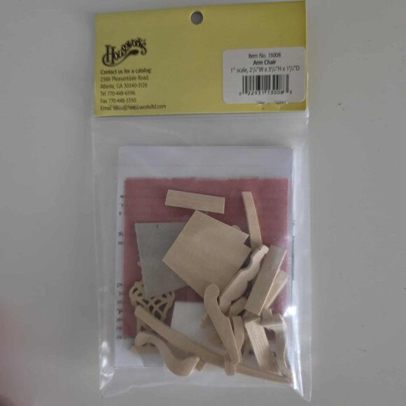 NWT Houseworks Shenandoah Designs Arm Chair Doll House Miniature Kit - Picture 3 of 4